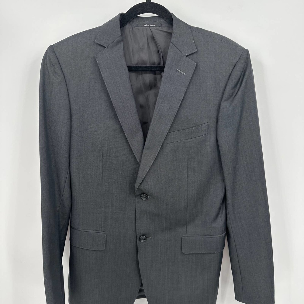 Z Zegna Blazer Lapel Collar Buttoned Long Sleeve Black Size 38R